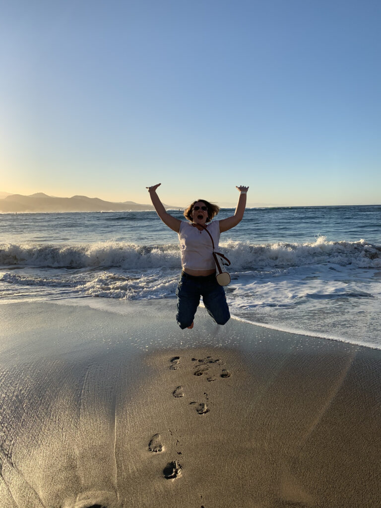 Kathleen Jeske at the beach